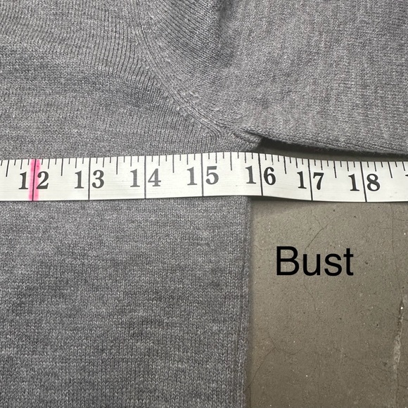 French Connection Babysoft Knitted Mock Neck Sweater Dress in Charcoal Sz Large - Picture 8 of 10